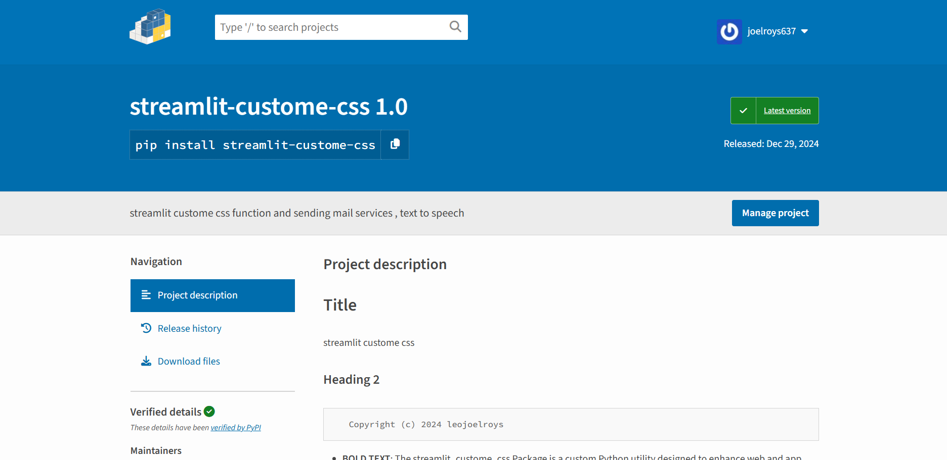 Python CSS Package